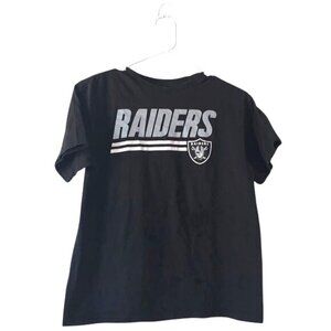 Raiders Team Athletics Youth T-Shirt M 10/12 Black Cotton NFL Fan Apparel
